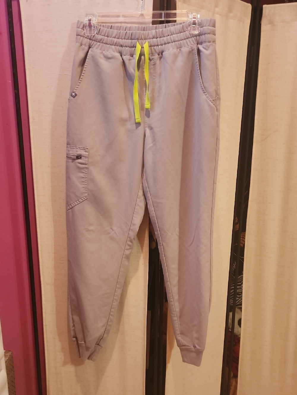 FIGS Cargo Jogger Pants with Neon Accent